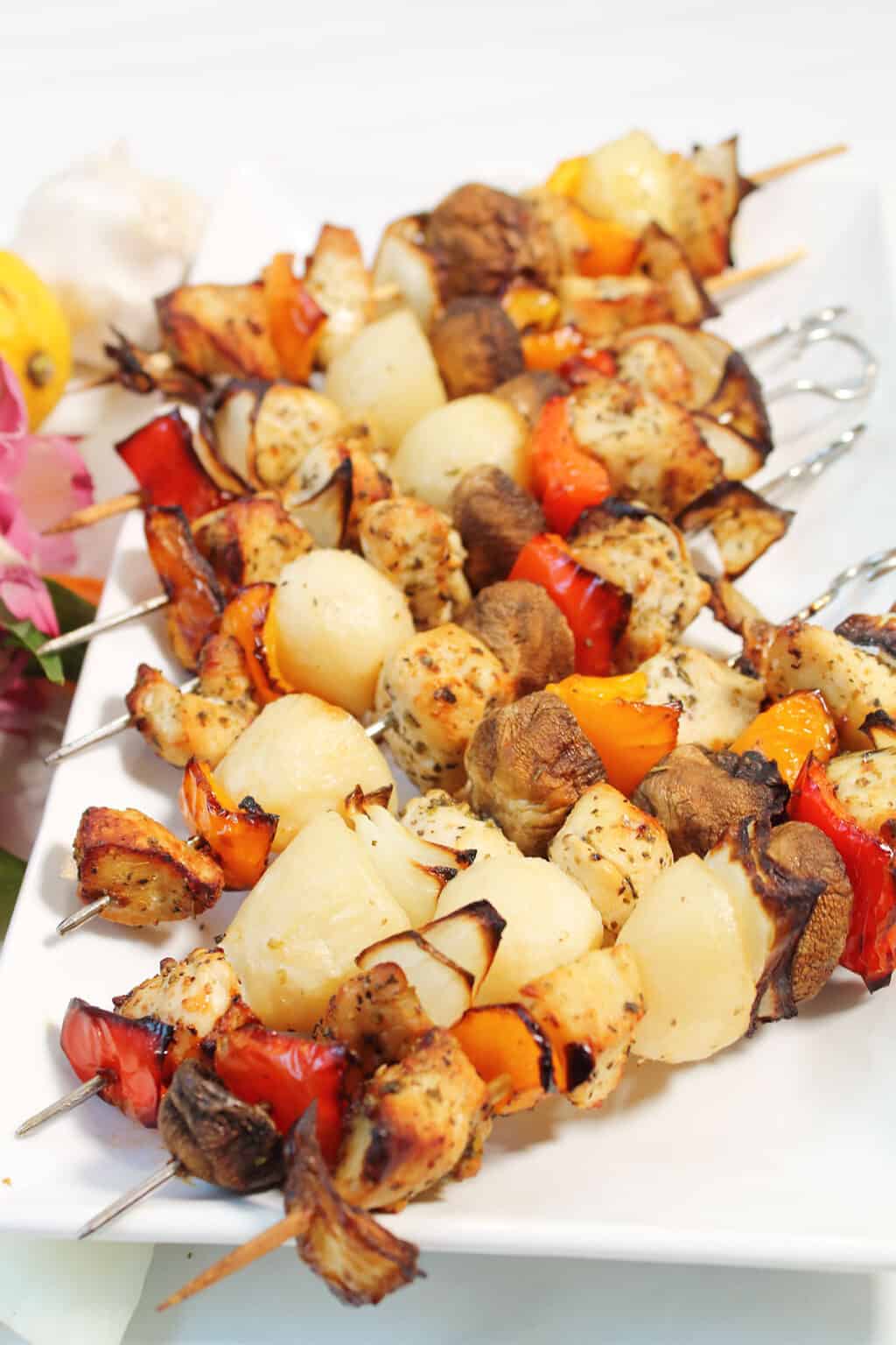 Air Fryer Chicken Kabobs (Chicken Skewers) 2 Cookin Mamas
