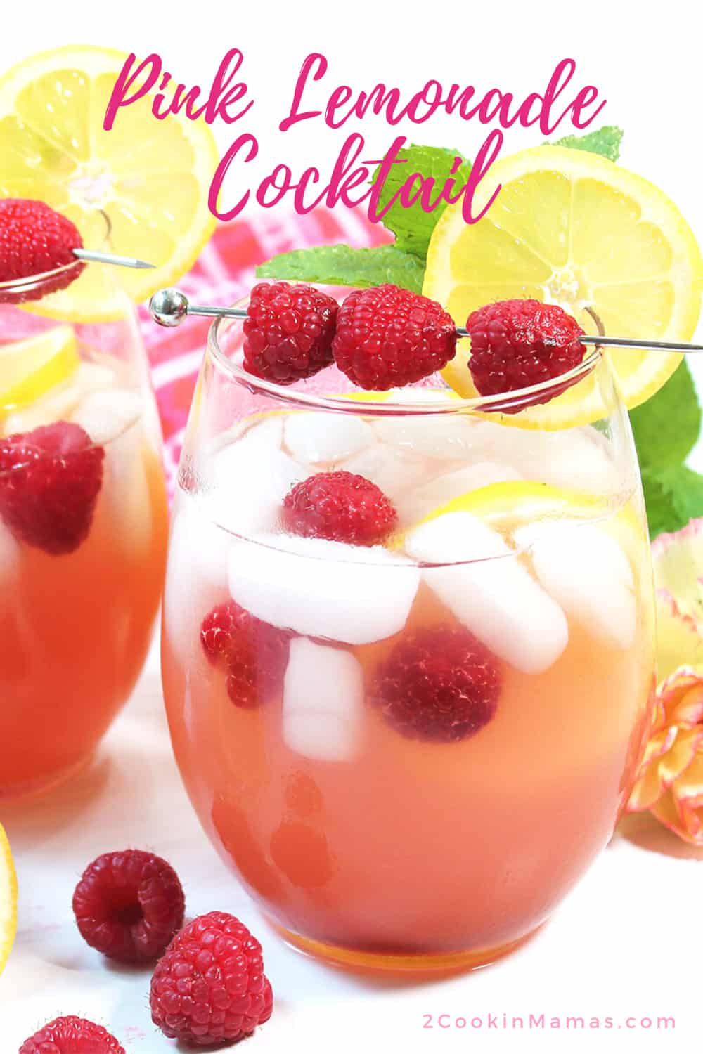 Pink Lemonade Cocktail 2 Cookin Mamas
