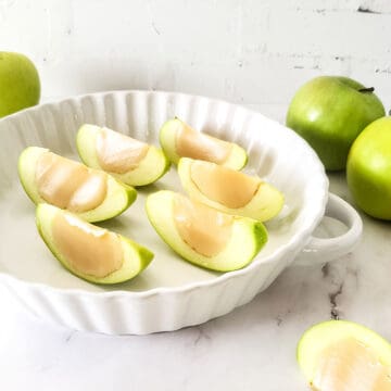 Shots in pie dish.