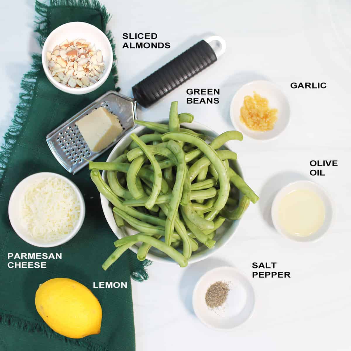 Ingredients for Air Fryer Green Beans.