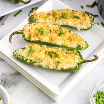 Air Fryer Jalapeno Poppers - Garnished Plate