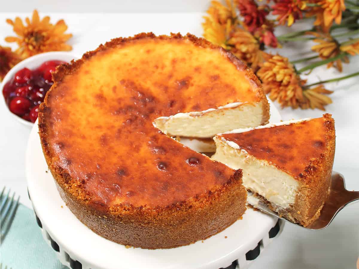 Air Fryer Basque Burnt Cheesecake 2 Cookin Mamas