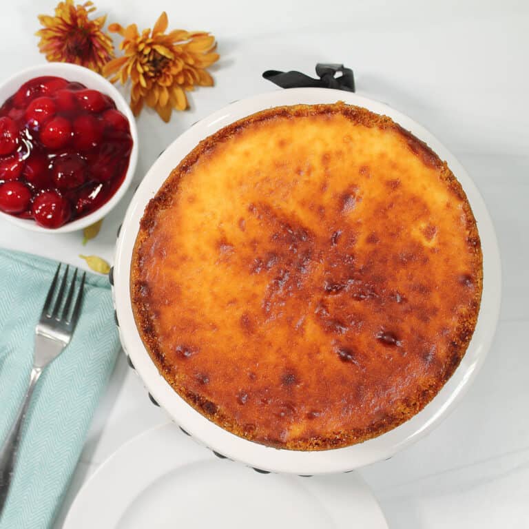 Air Fryer Basque Burnt Cheesecake 2 Cookin Mamas