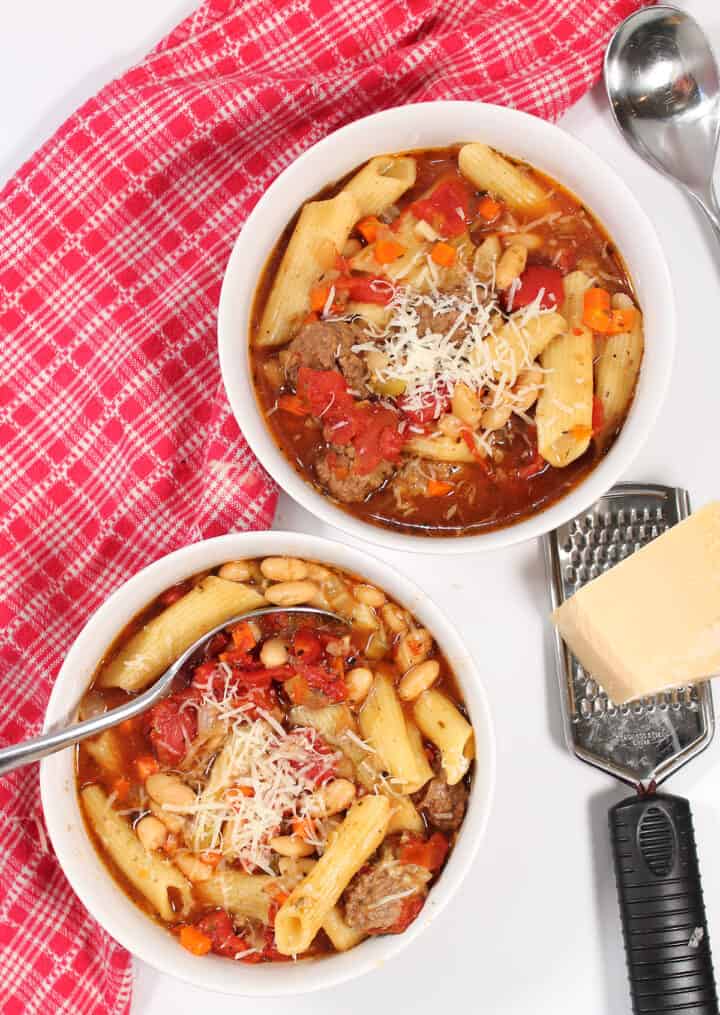 Slow Cooker Hamburger Soup 2 Cookin Mamas