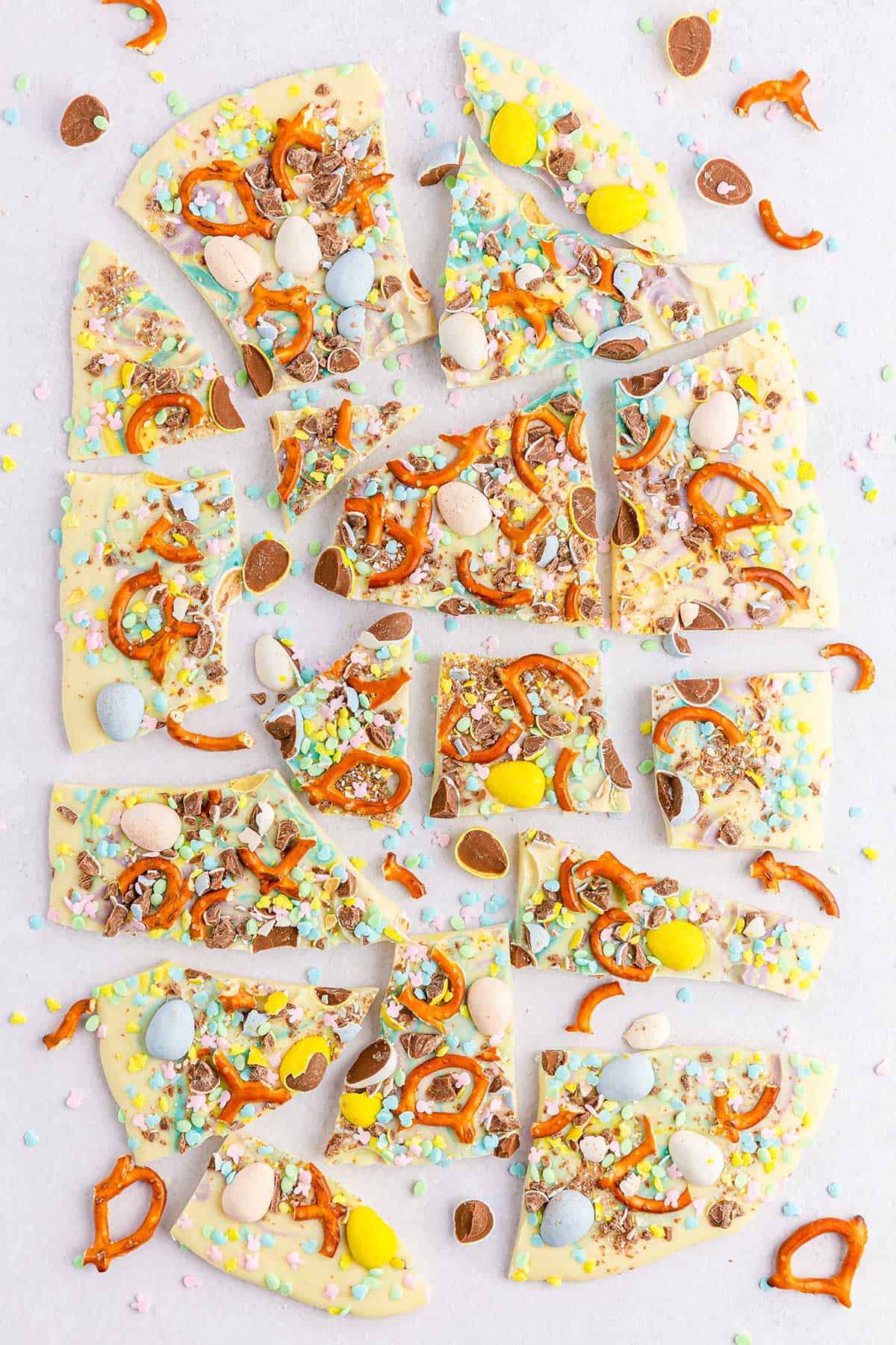 Break apart the Easter bark.