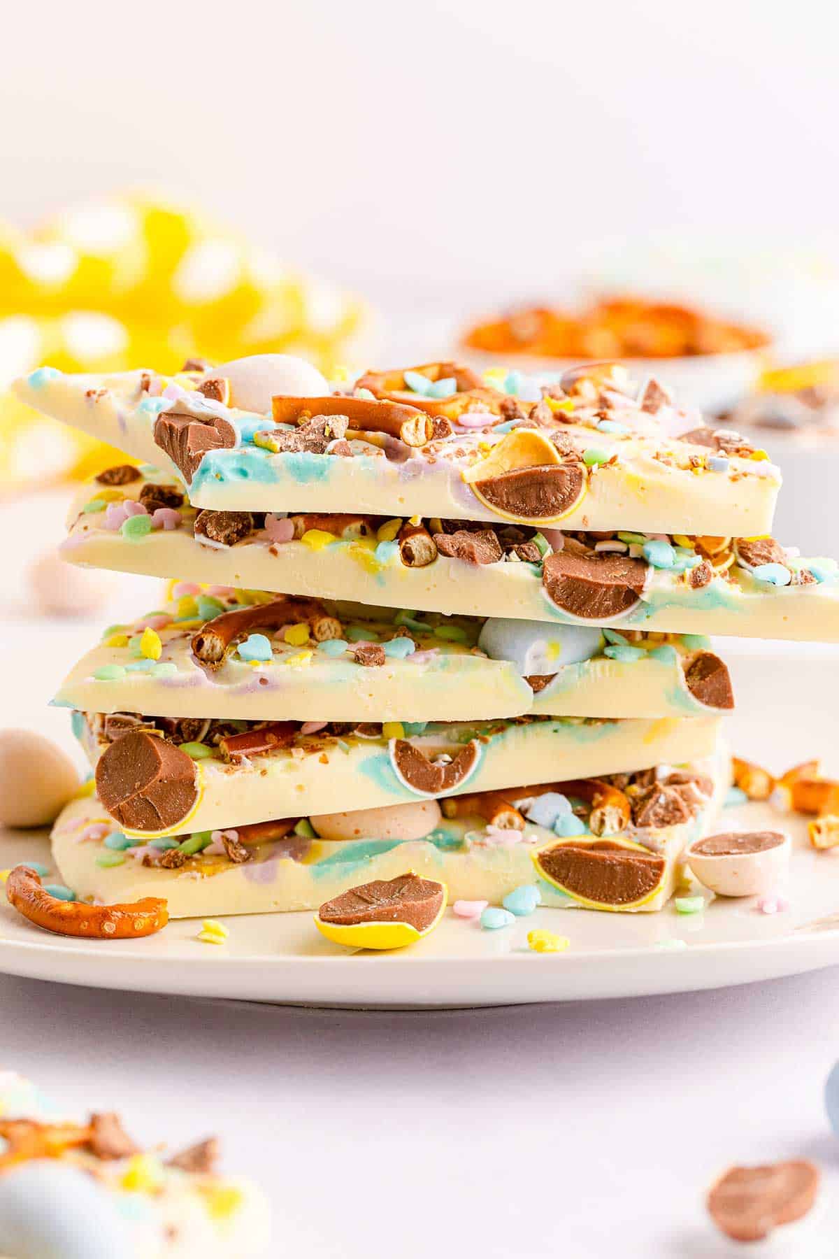 Side view of Easter Bark stacked.