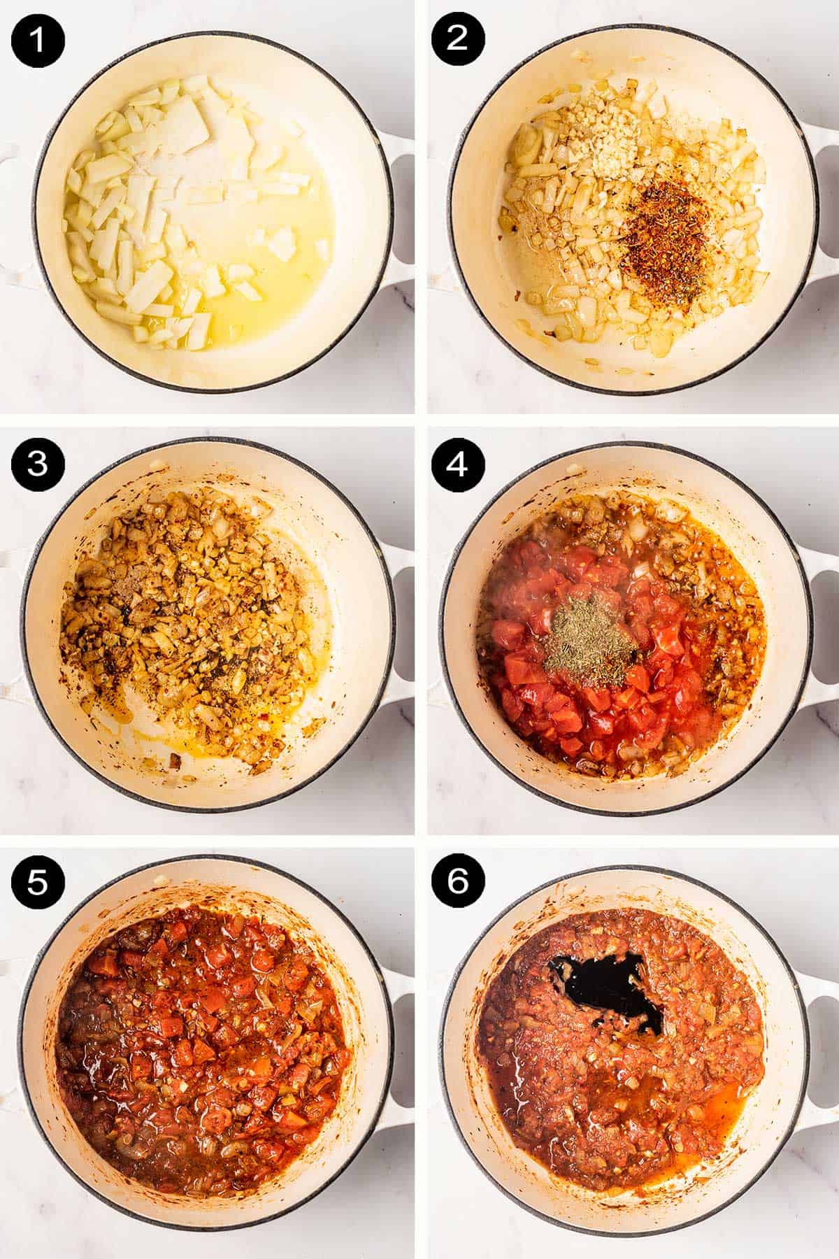 Steps to make marinara dipping sauce.