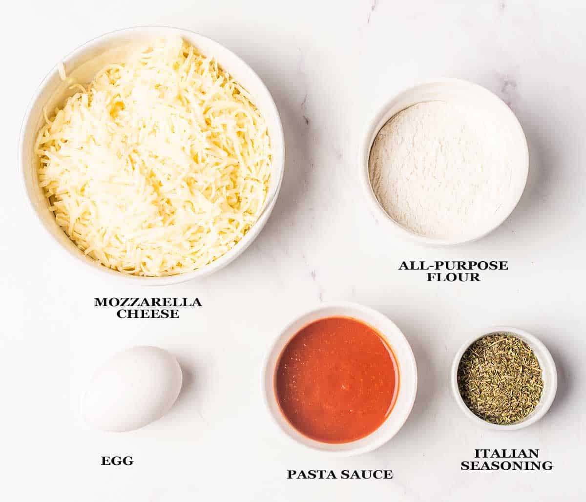 Pizza bites ingredients.