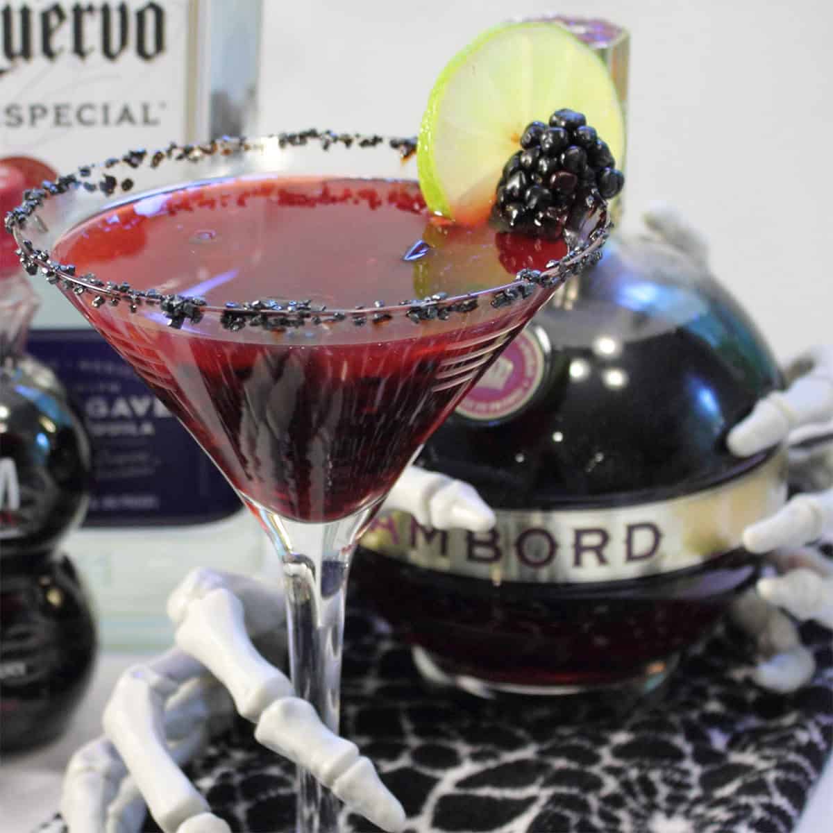 Blackberry margarita for Halloween.