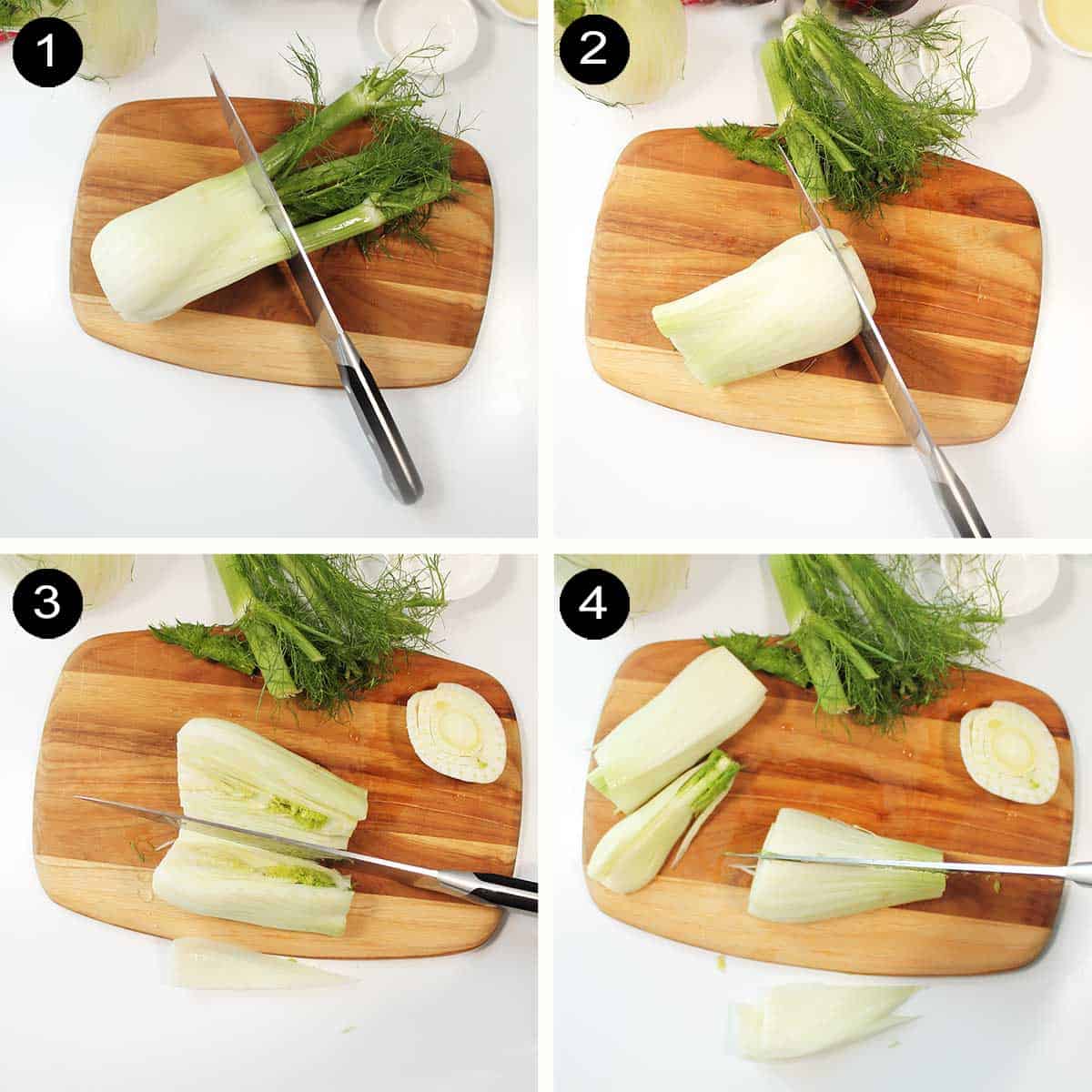 How to cut fennel.