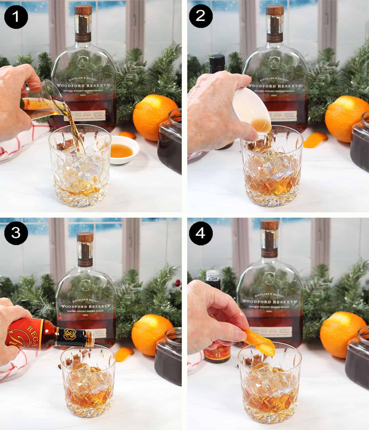 Steps to make old fashioned.