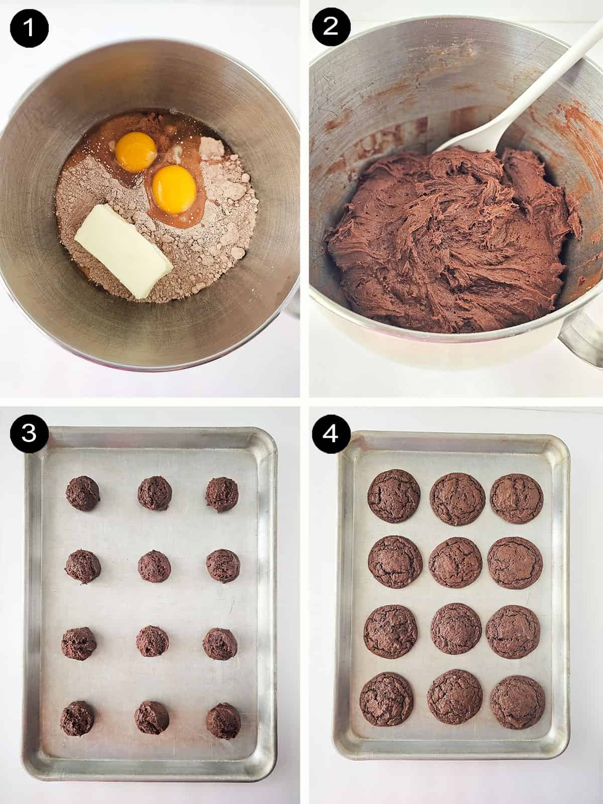 Prep steps for Oreo cookies.