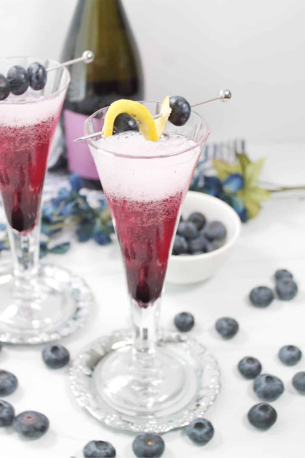 Blueberry Bellini Recipe - 2 Cookin Mamas