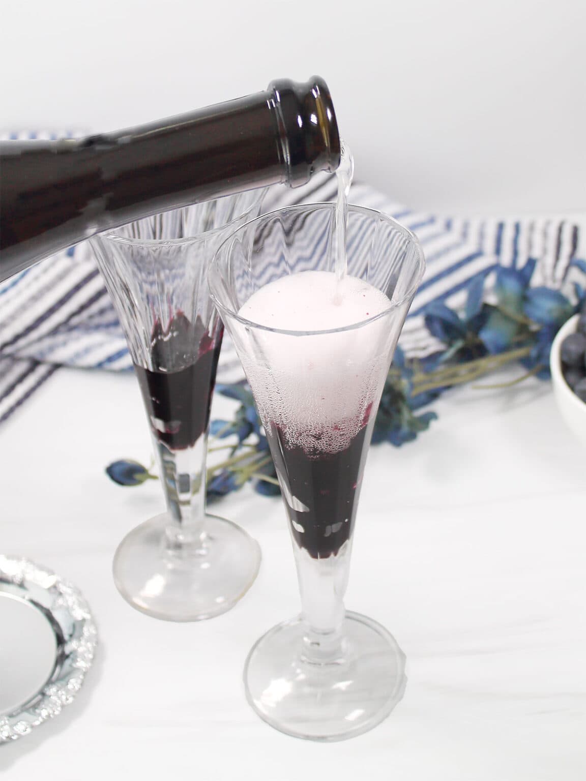 Blueberry Bellini Recipe - 2 Cookin Mamas