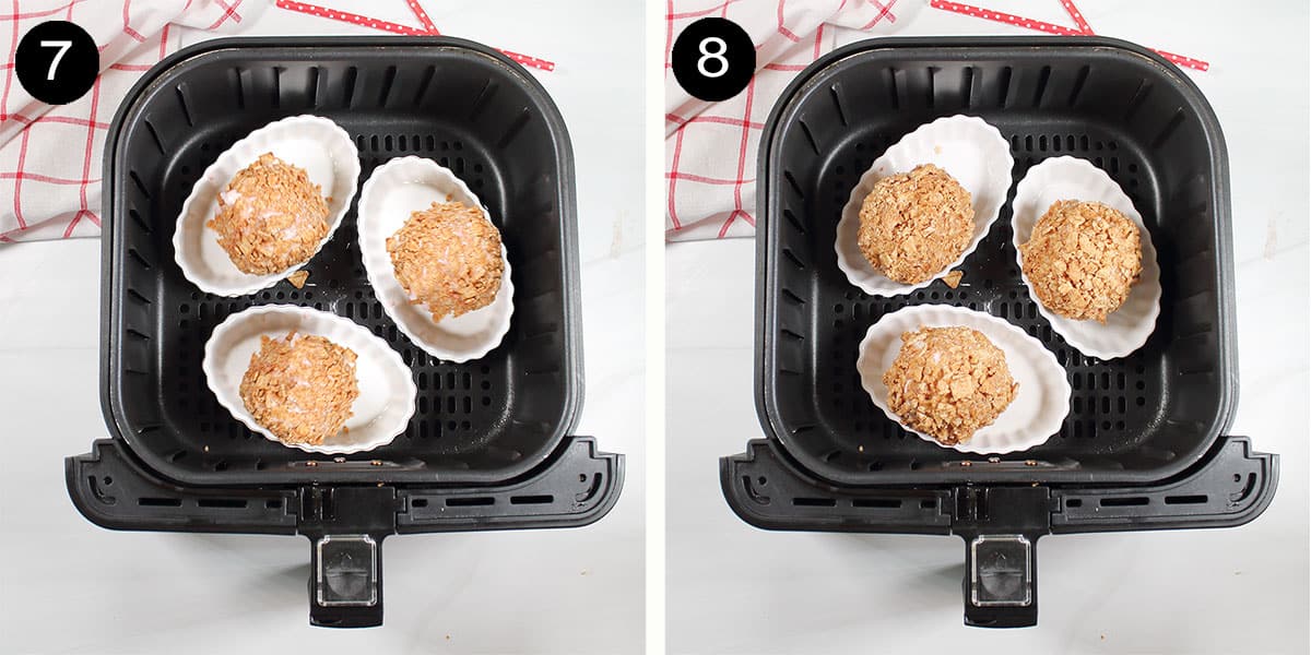 Air frying fried ice cream.