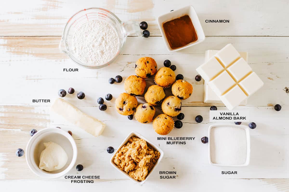 Muffin cake pop ingredients.