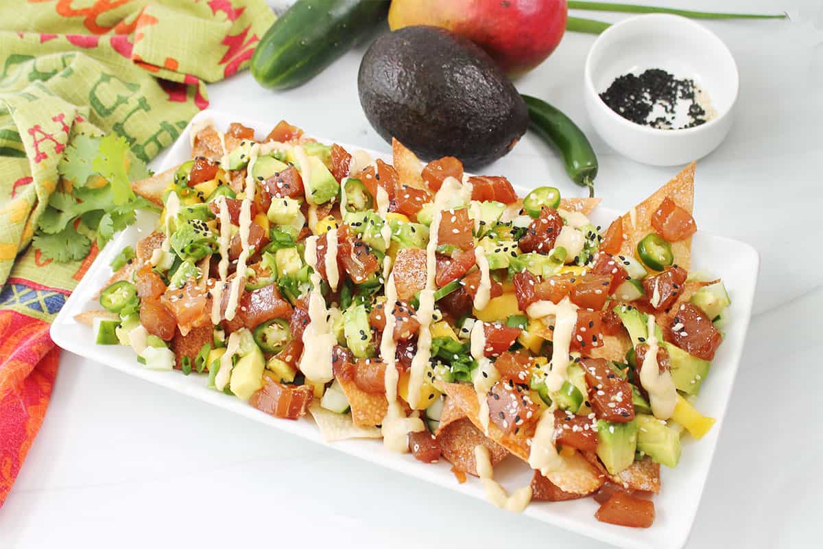 Drizzle with wasabi mayo  and ready to serve.