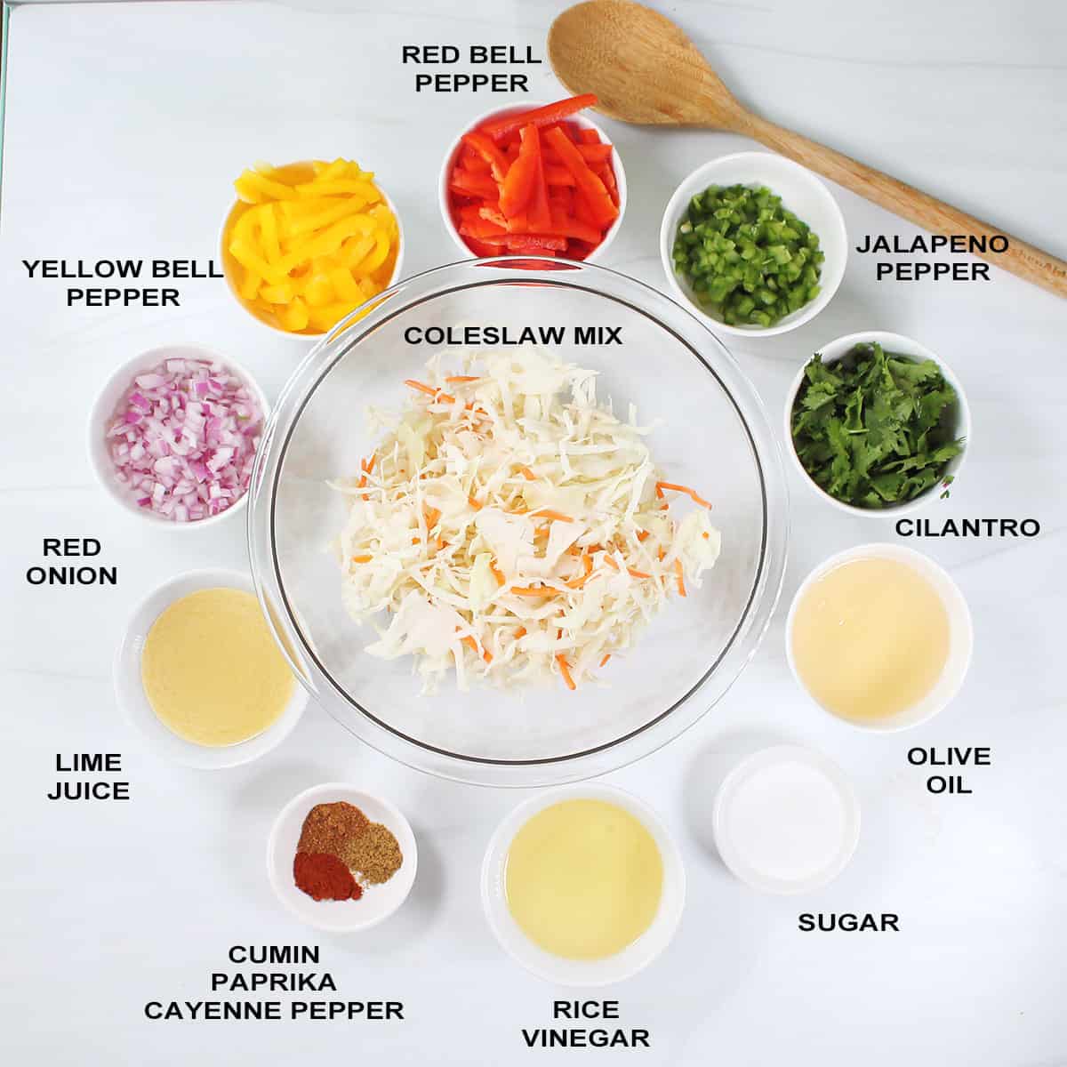 Ingredients for Korean slaw.