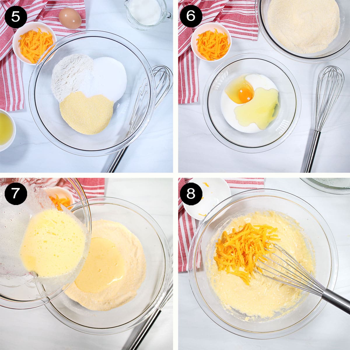 Prep steps for cornbread topping.