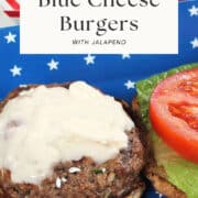 Looking for a burger with a kick? These Blue Cheese Burgers are perfect for summer! Juicy beef with a jalapeño-garlic punch, topped with creamy, tangy blue cheese. Quick, easy, and a delicious upgrade for weeknight dinners or holiday BBQs.