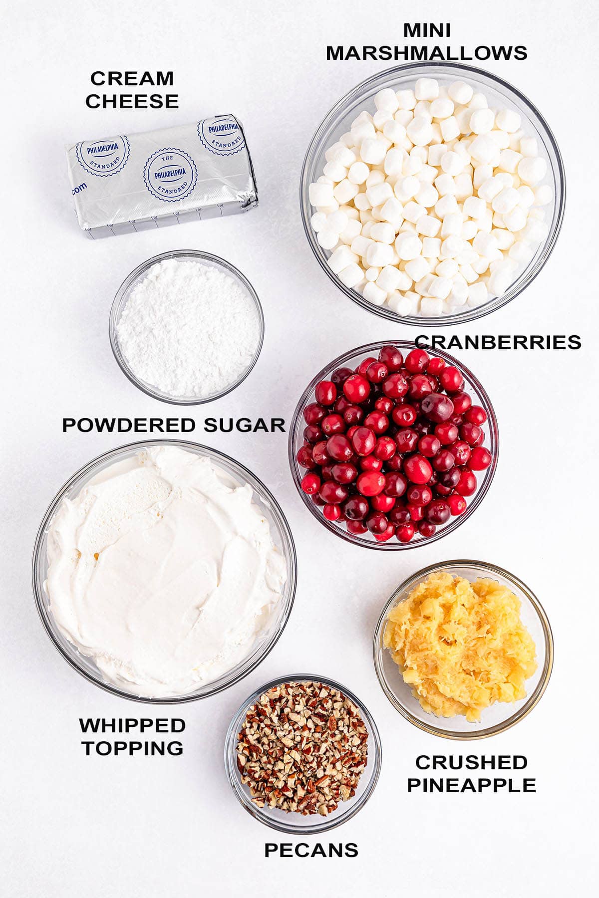 Cranberry Fluff ingredients.