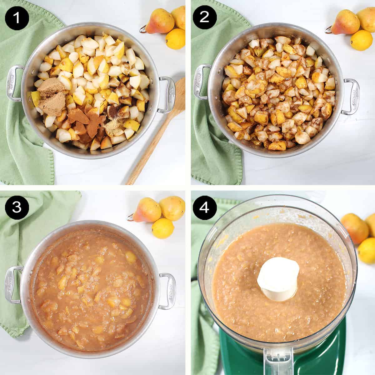 Steps to make Pear Butter.