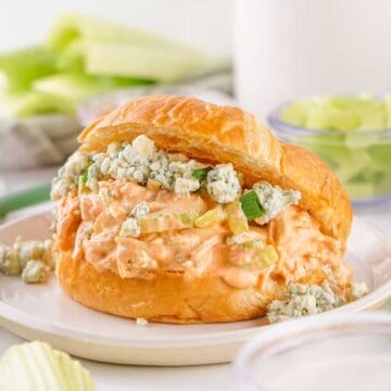 Buffalo Chicken Salad on croissant.