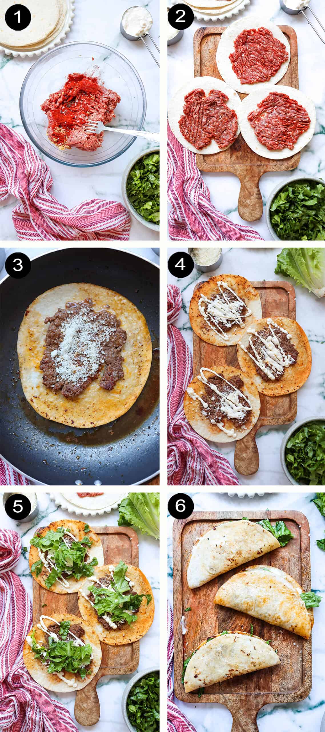How to make Caesar Salad Smash Tacos.