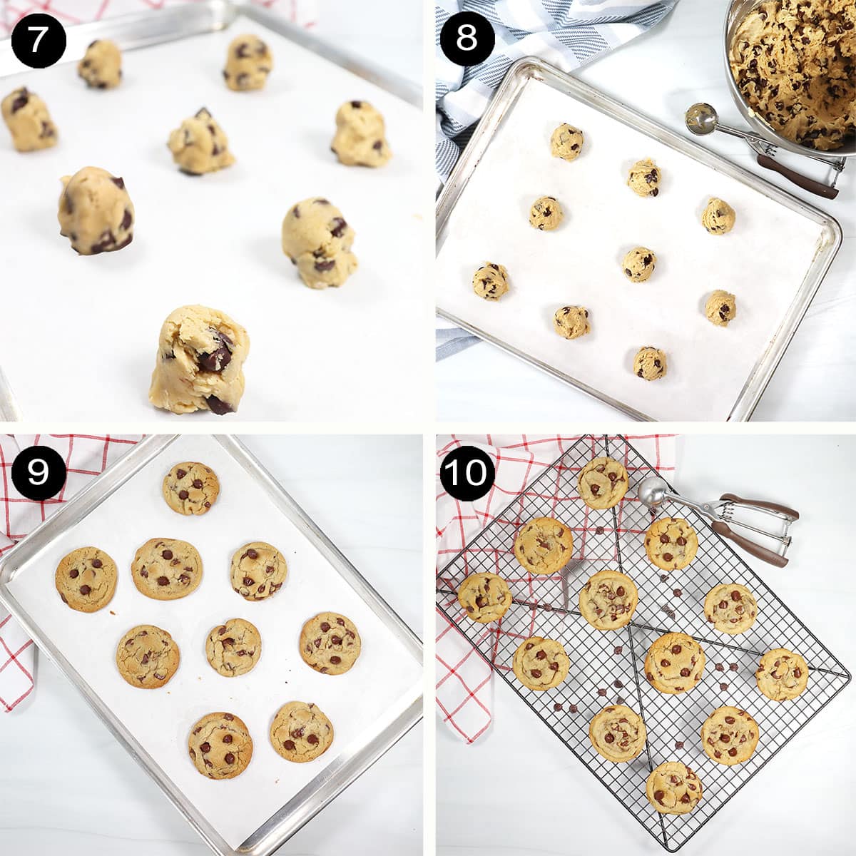 How to prepare the dough and baking cookies steps.